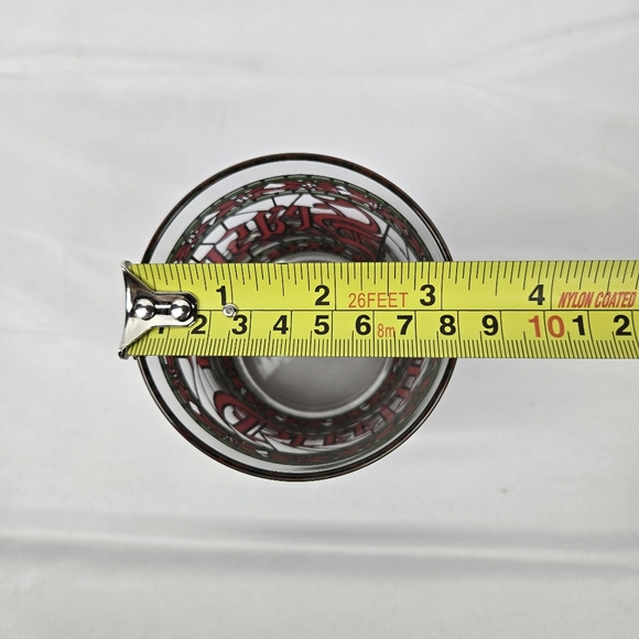 Vintage Houze Stained Glass Seasons Greetings Christmas Glasses 12 oz Set Of 4 - Picture 10 of 14